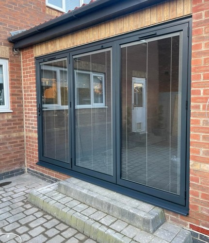 Anthracite fold patio doors - anthracite, bi-fold